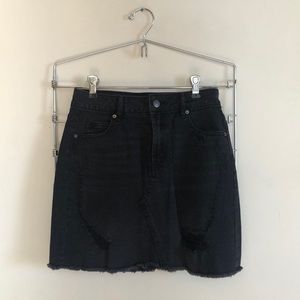 Wild Fable Ripped Black Mini Skirt